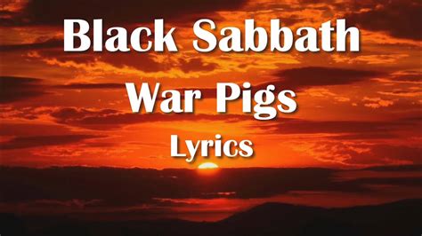 Jul 13, 2020 · Tradução de Black Sabbath War Pigs, com minha análise da letra depois que a música termina. Traduzido em português brasileiro, com legenda fixa sobre o vídeo... 